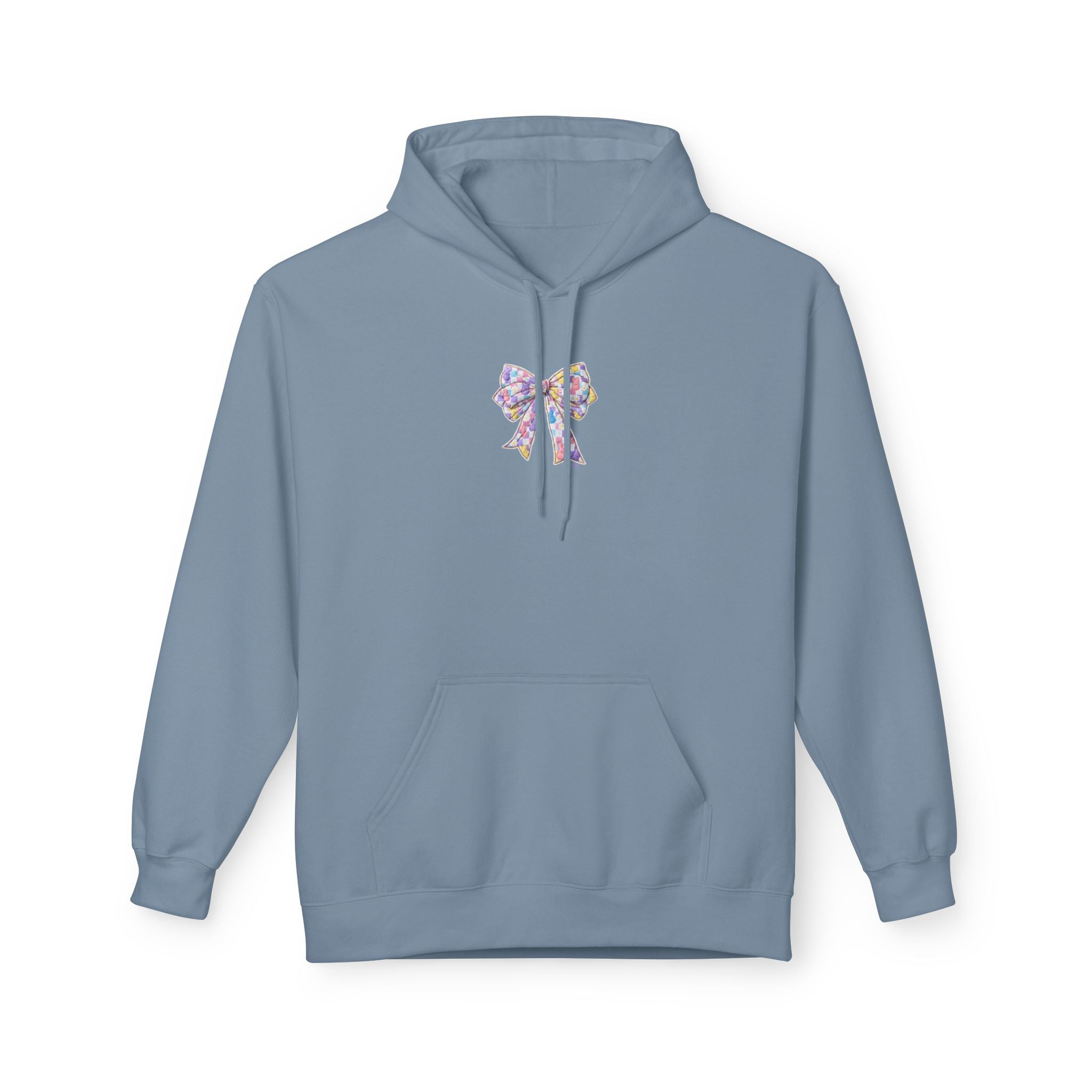 He Is Risen Hoodie — Easter Floral Bow Christian Pullover